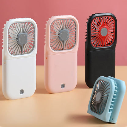 F20 Electroplating Handheld Fan Portable Desktop Folding Mute USB Hanging Neck Fan, F20 (Pink), F20 (Green), F20 (Blue), F20 (White)