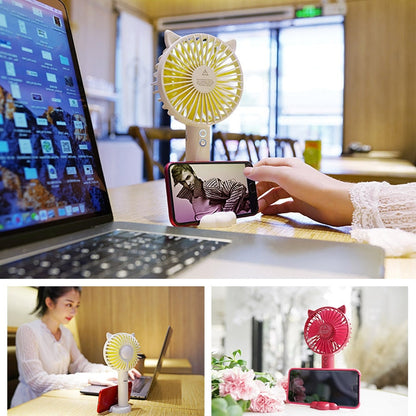 N10 Multi-function Handheld Desktop Holder Electric Fan, with 3 Speed Control
