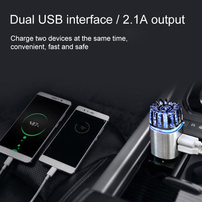 2 in 1 Car Negative-ion  Aromatherapy Air Purifier Humidifier + Dual USB Port Car Charger