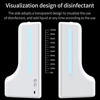 K9 Handsfree Non-contact Body Light-sensitive Distance Sensor Thermometer + 1000ml Automatic Non-contact Liquid Soap Dispenser, K9