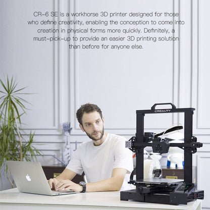 CREALITY CR-6 SE 350W Intelligent Leveling-free DIY 3D Printer, Print Size : 23.5 x 23.5 x 25cm, EU Plug, CR-6 SE