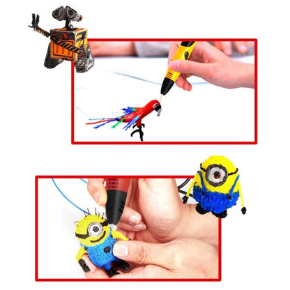 Gen 6th ABS / PLA Filament Kids DIY Drawing 3D Printing Pen with LCD Display(Blue+Black), EPR5210L, EPR5210R, EPR5210W, EPR5210Y