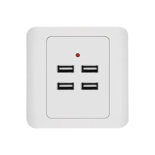 5V 3.1A 4 Ports USB Wall Charger Adapter Dock Station Socket Power Panel, 36V input, 4 Ports USB 2.0