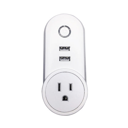 SA-002 2 USB Ports + 1 EU Socket WiFi Smart Power Plug Socket, Compatible with Alexa and Google Home, AC 110V-230V, US Plug, UK Plug