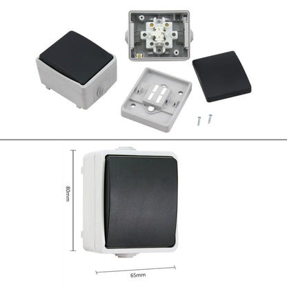 IP44 Waterproof Kitchen Bathroom Single Control Switch, EU Plug
