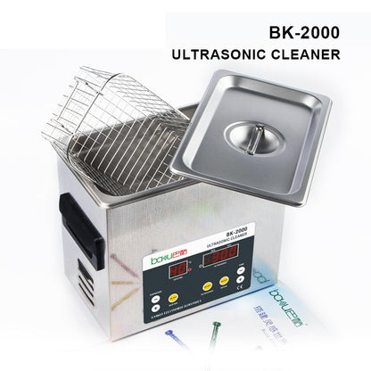 BAKU BK-2000 120W 3.36L LCD Display Heating Ultrasonic Cleaner with Basket, AC 220V, EU Plug, BK-2000 120W 3.36L 220V