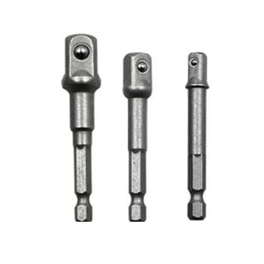 3 PCS/Set Socket Bit Extension Bar Hex Shank Adapter Drill Nut Driver Power Drill Bit(1/4, 3/8, 1/2 inch), Length:65-73mm, 3 PCS/Set Length:65-73mm