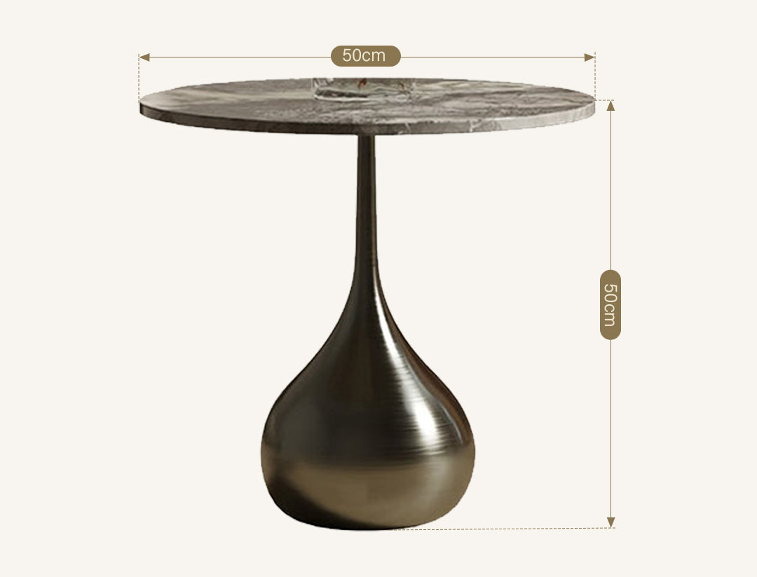 Echevarria Round Side Table, Marble