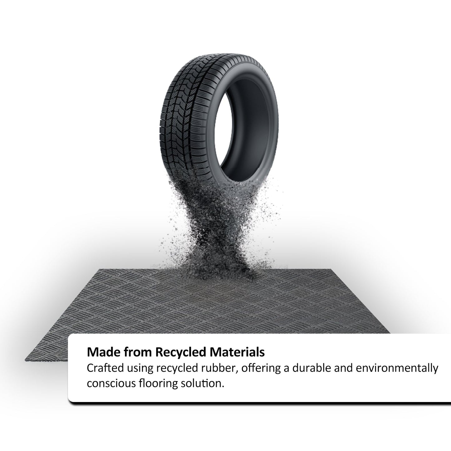 Recycled Rubber BBQ Floor Protection Mat - Custom Sizes