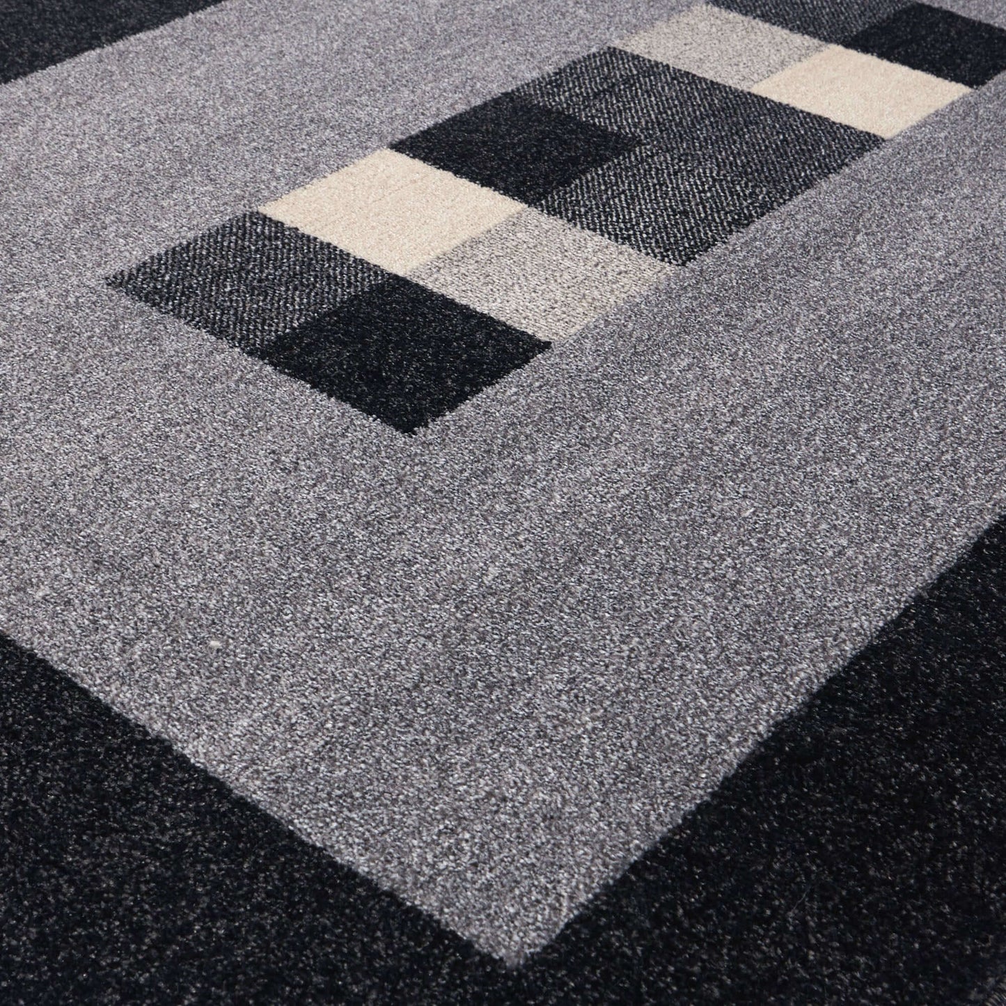 Ephesus Grey Black Rug | 7439GB