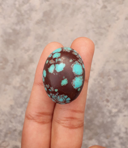 Natural Certified Egyptian Turquoise - Misri Feroza - 51Ct- 29x21mm