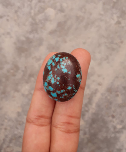 Natural Certified Egyptian Turquoise - Misri Feroza - 42.1Ct- 27x22mm