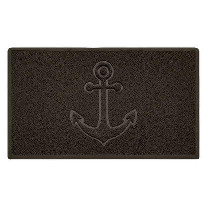 Embossed Spaghetti Outdoor Doormat - Brown