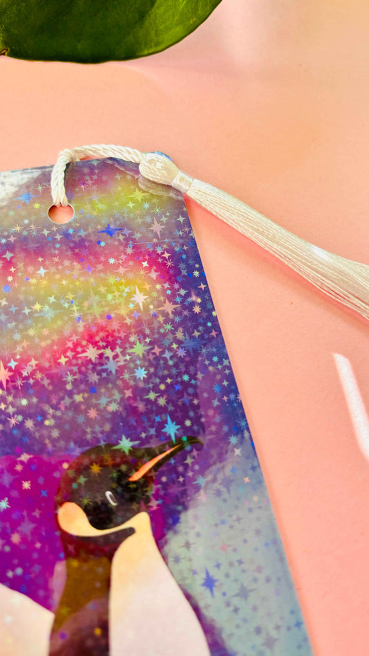 Emperor Penguin Gift Holographic Bookmark