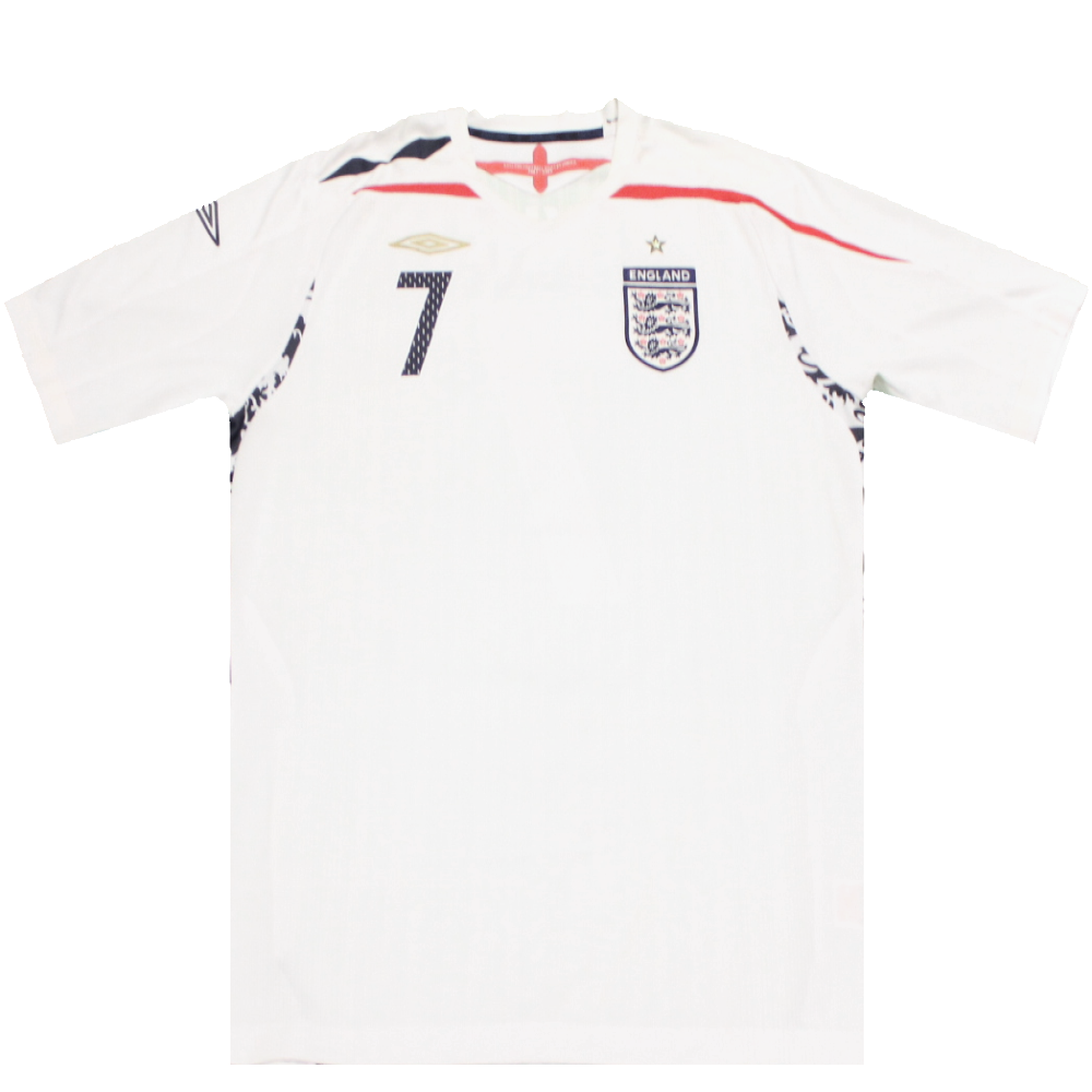 England 2006-2008 Home Shirt 7 DAVID BECKHAM (Excellent) XL