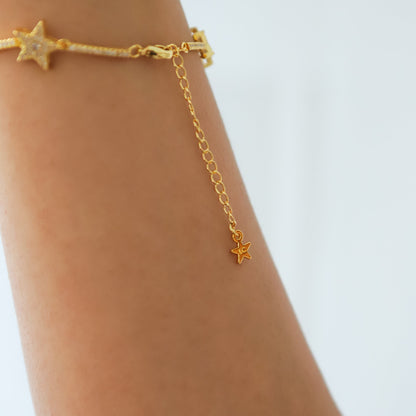Etta Sparkling Star Bracelet | 18k Gold Plated