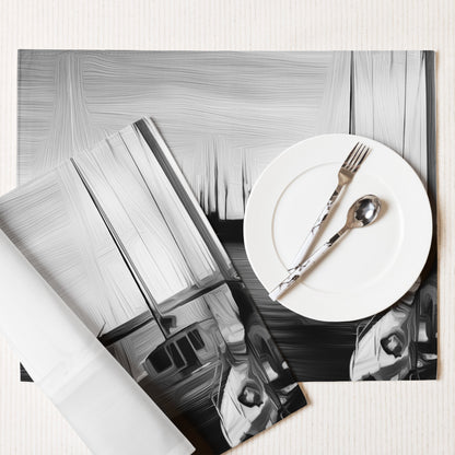 The Sleeping Yachts (at Night) - Placemat Set