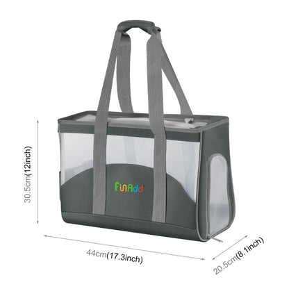 FUNADD Portable Breathable Pet Bag Outdoor Shoulder Tote Bag, Breathable Pet Bag