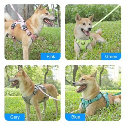 FunAdd Traction Rope Reflective Breathable Nylon Pet Vest Dog Harness, Size: M, Size: M