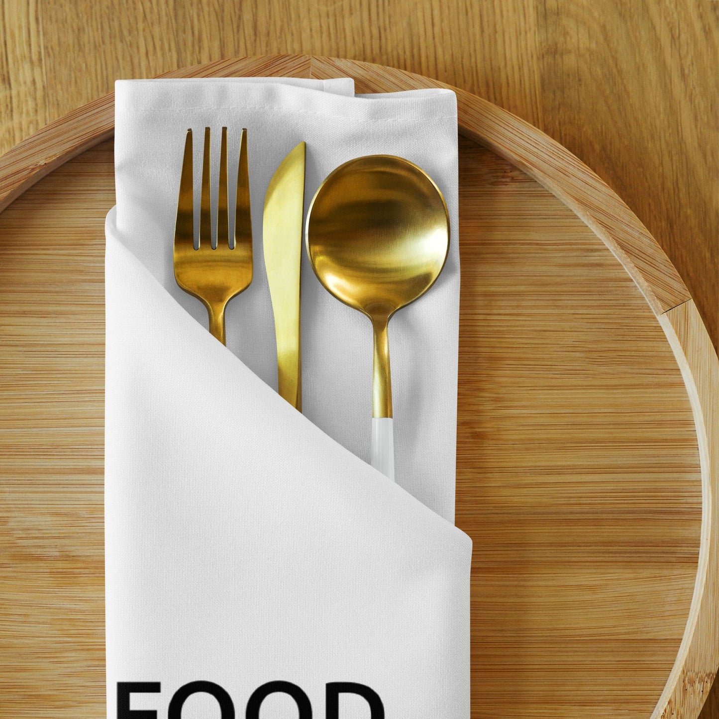 The Best Food Comes To Those Who Wait - White Napkin Set