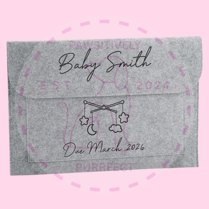 Personalised Baby Child Document Wallet