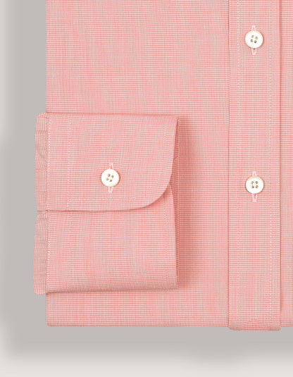 Light Orange Houndstooth Check Shirt