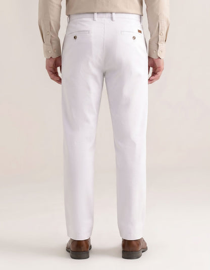 Flat Front Smart Fit Chinos – Cream