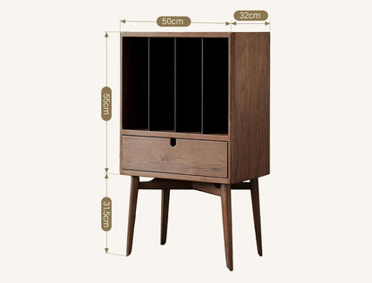 FU28 Bedside Table, Dark Oak