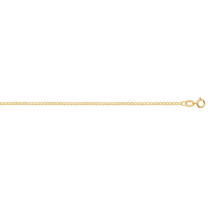 9ct Gold Faceted Flat Curb Chain