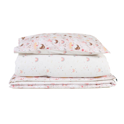 Fairy Organic Cotton Toddler 3 Piece All-in-One 4.0 Tog Quilt Bedding Set with Bumper