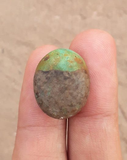 22.7ct  Green Turquoise, Oval Shape - Persian Turquoise  - 21.8x17.2mm