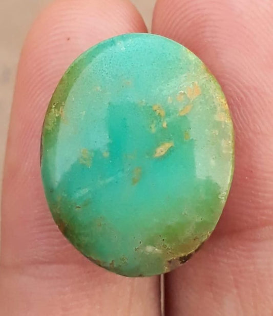 22.7ct  Green Turquoise, Oval Shape - Persian Turquoise  - 21.8x17.2mm