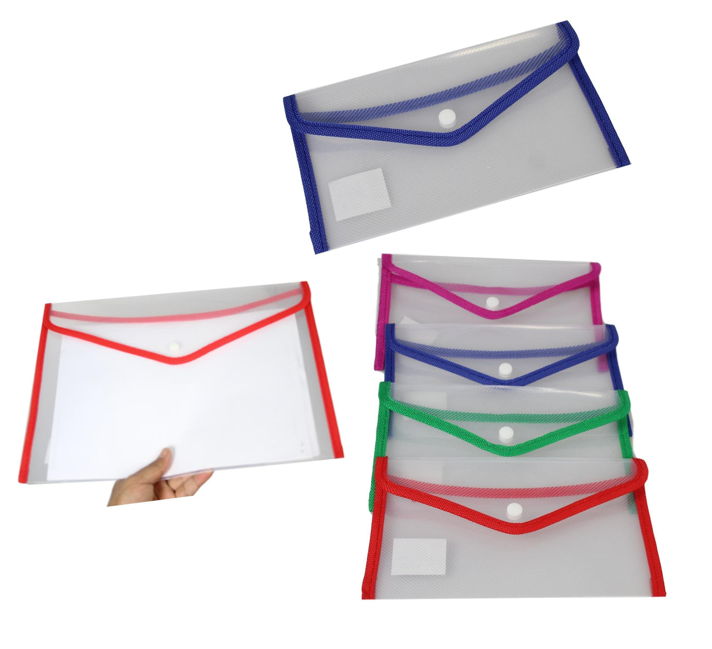 Durable Compact Stud Document Wallet for Office Organization