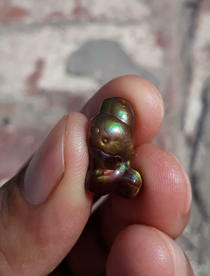9.2ct Mexican Fire Agate,  Rare Fire Agate, Polished fire agate - Perfect gemstone Gift,  Dimensions 18 x 11 mm