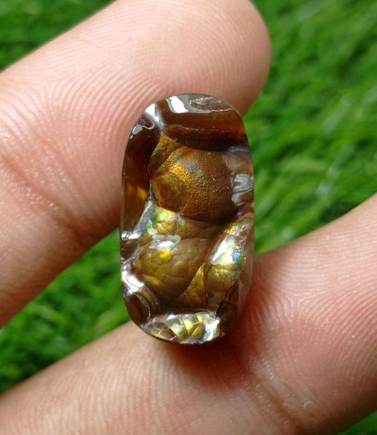23.35ct Carved Mexican Fire Agate, Rare Fire Agate, Perfect gemstone Gift, Dimensions 23x12x9mm