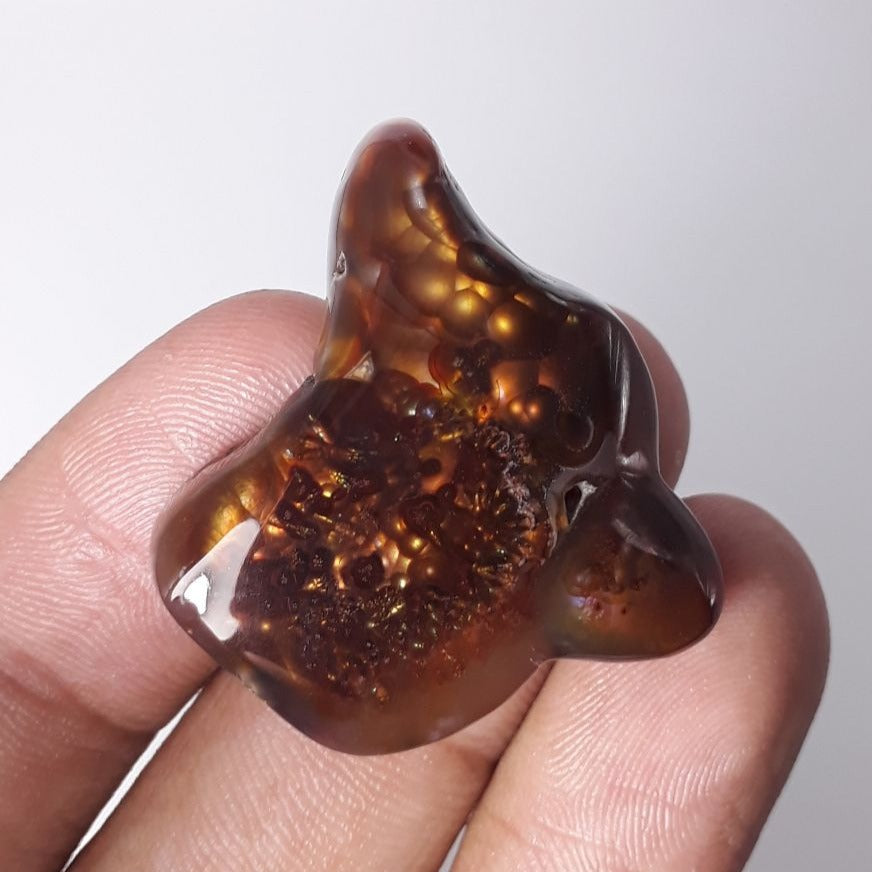 62ct Big Size Rare Mexican Fire Agate, Perfect gemstone Gift for Gem Collector, Dimensions 33x28mm