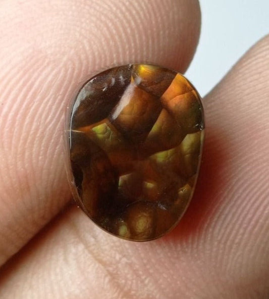 6.7ct Natural Oval Bubbly Fire Agate - Perfect Gemstone Gift For All - Dimensions 14x11x4.5mm