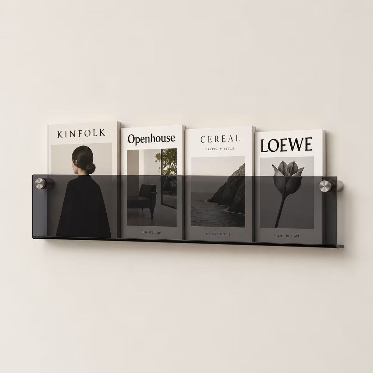 Floating Acrylic Magazine Holder