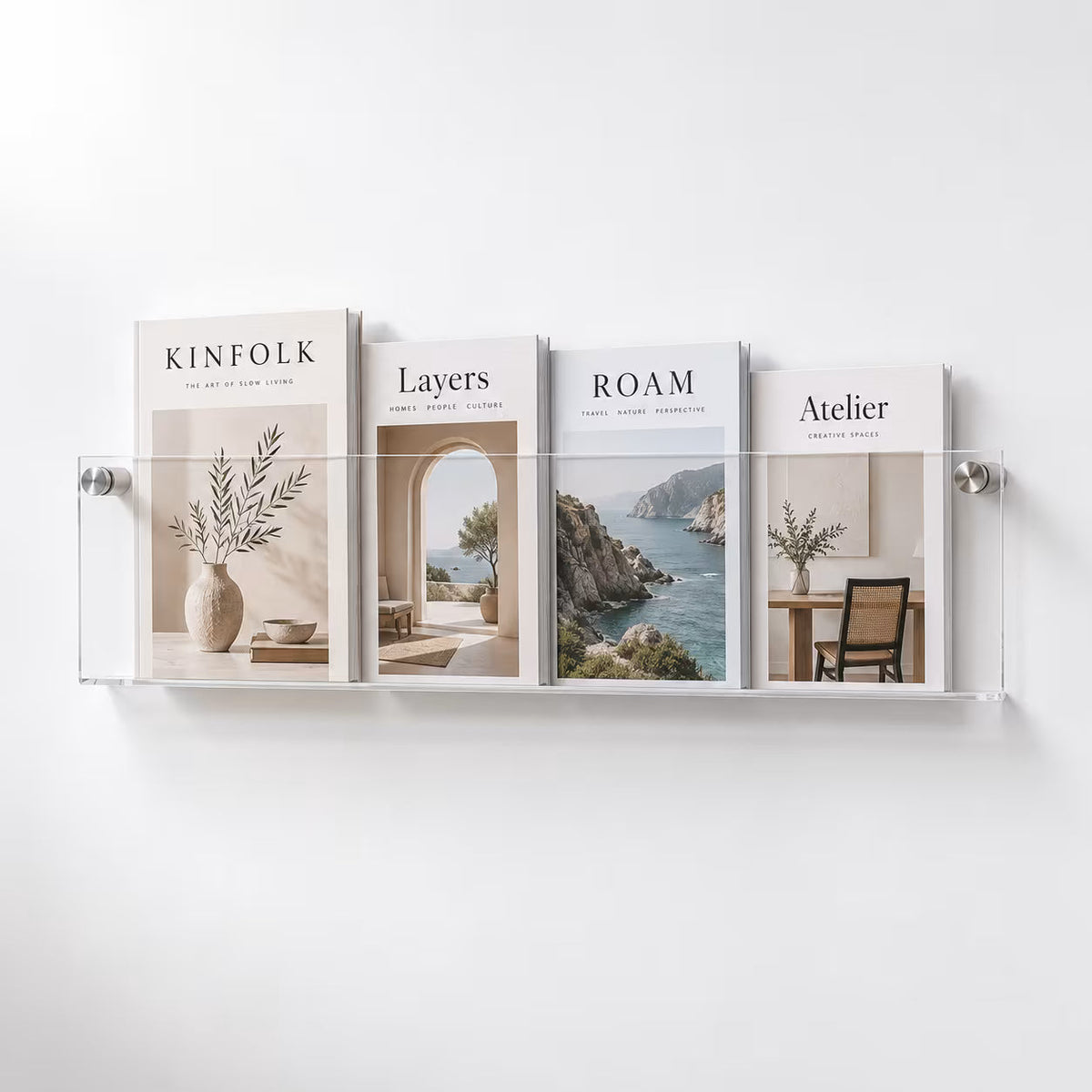 Floating Acrylic Magazine Holder