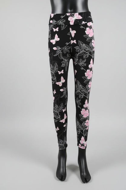 Flower & butterfly patterned leggings
