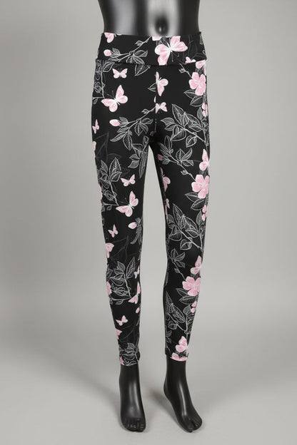 Flower & butterfly patterned leggings