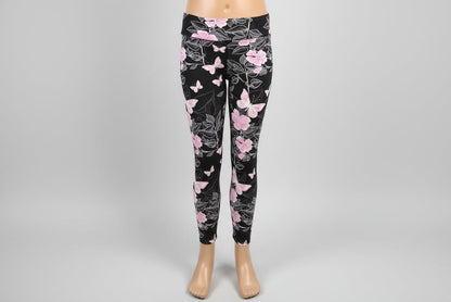 Flower & butterfly patterned leggings
