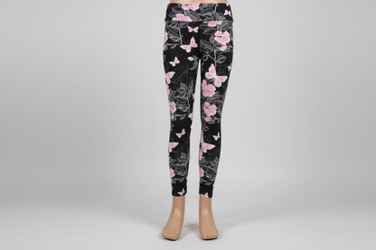 Flower & butterfly patterned leggings