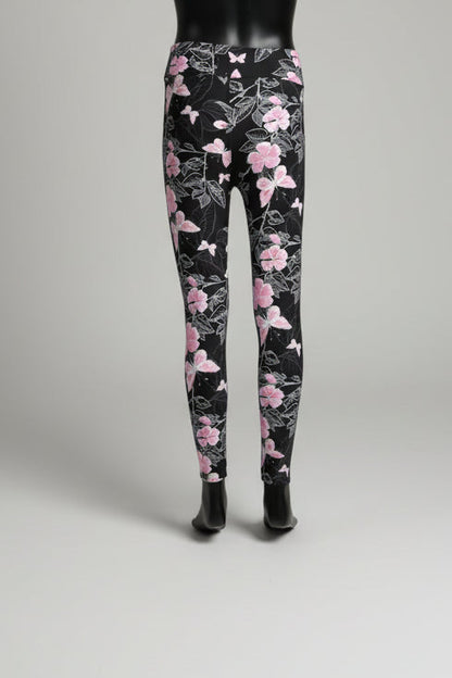 Flower & butterfly patterned leggings