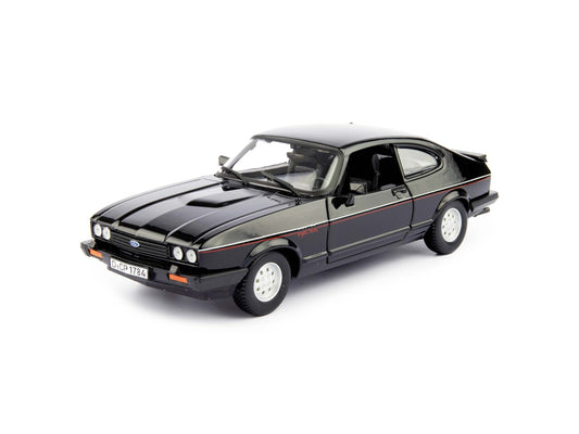 Ford Capri 2.8i 1982 black- 1:24 Scale Model Car