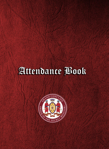 Order of Secret Monitor OSM - Masonic Attendance Book