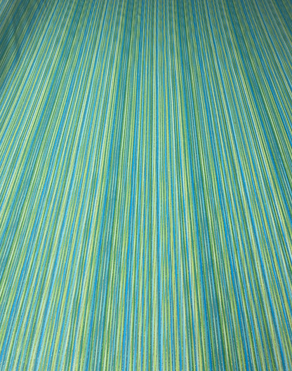 Blue Green Striped Shimmer Ottoman Fabric by the Metre