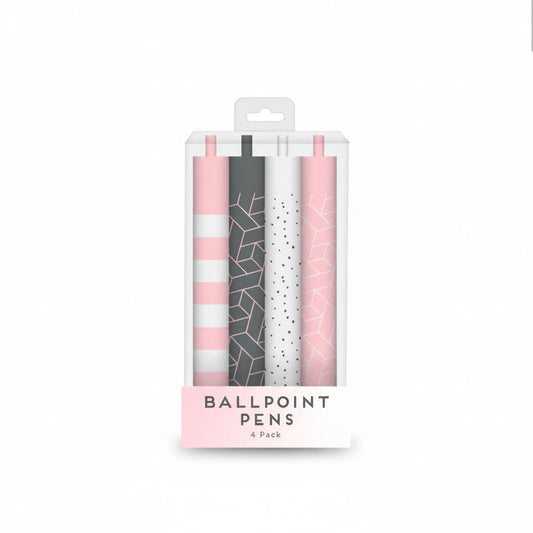 Printed ballpoint pens 4 pack