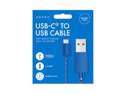 Type-C to USB cable 1m - braided