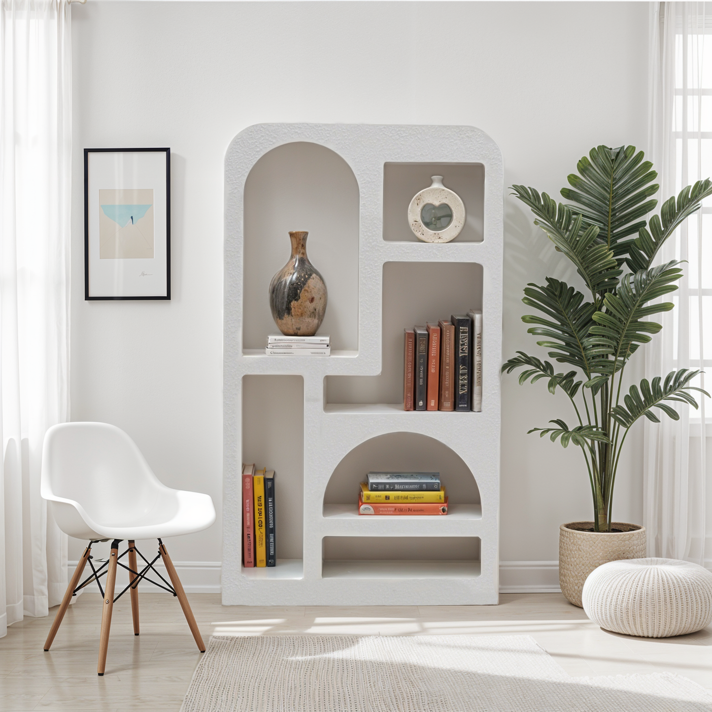 Udaipur Tall Geometric Bookcase